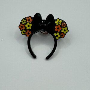 Loungefly / Disney - Minnie Mouse - Headband Pin - flowers with Black Bow